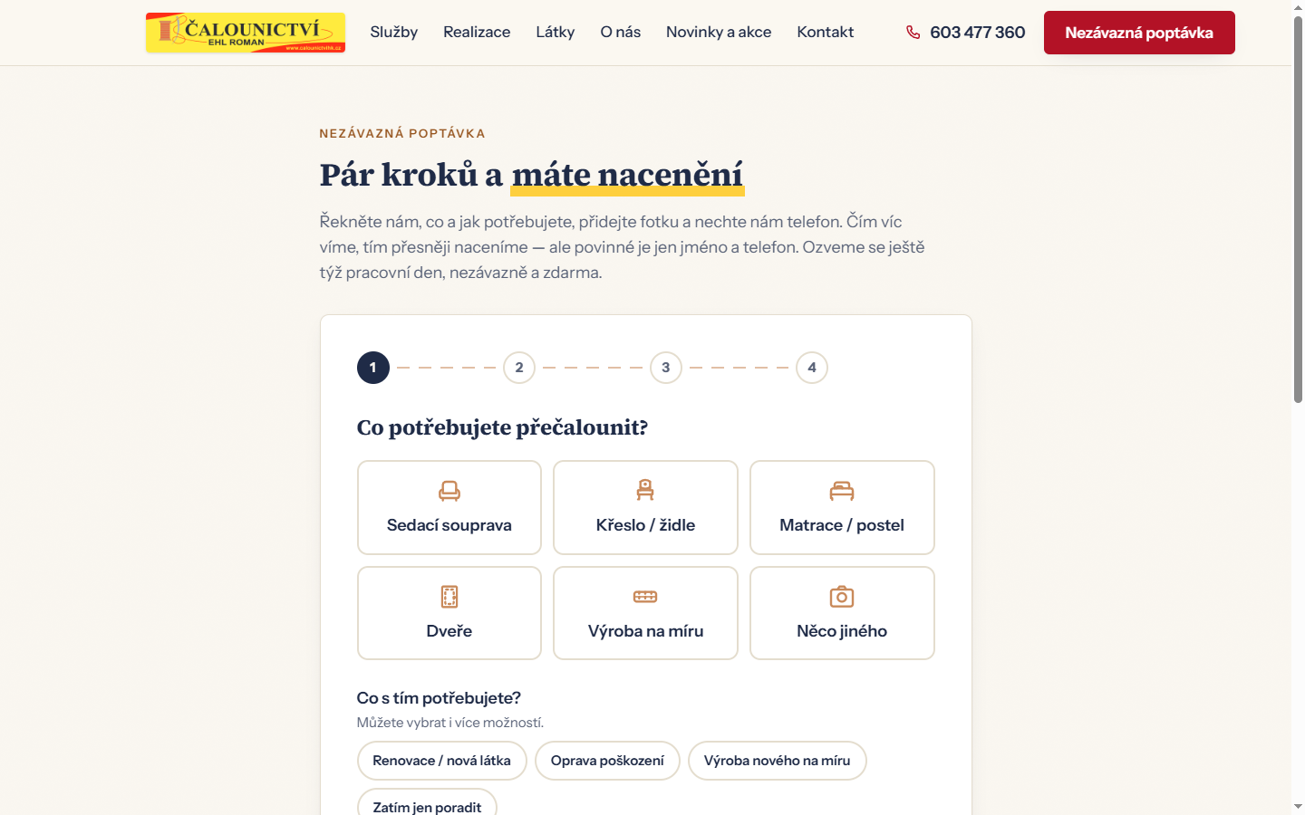 Poptávkový formulář